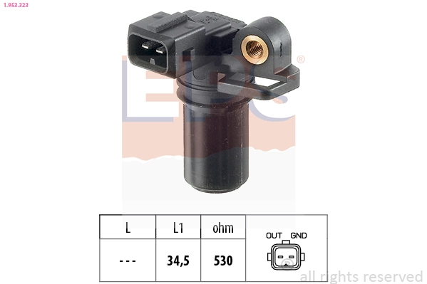 Sensor, crankshaft pulse Made in Italy - OE Equivalent 1.953.323