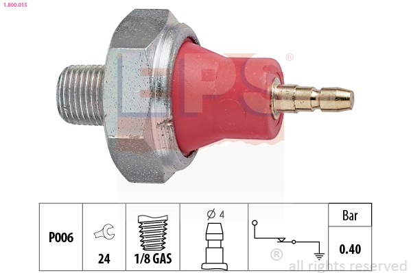 Oil Pressure Switch Made in Italy - OE Equivalent 1.800.015