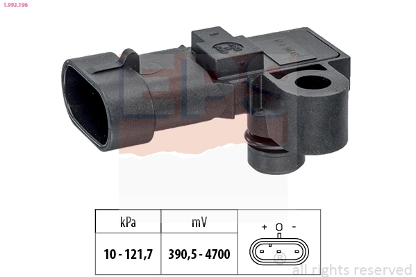 Air Pressure Sensor, altitude adaption Made in Italy - OE Equivalent 1.993.196
