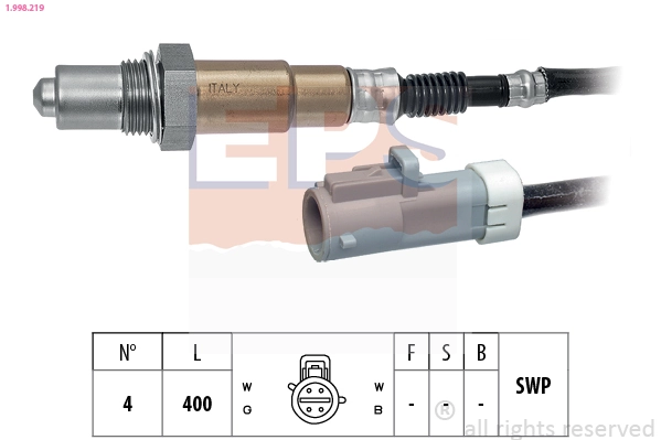 Oxygen Sensor Made in Italy - OE Equivalent 1.998.219