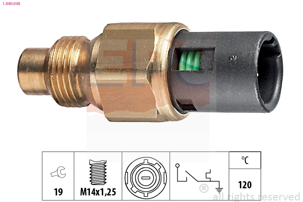 Temperature Switch, coolant warning lamp Made in Italy - OE Equivalent 1.840.048