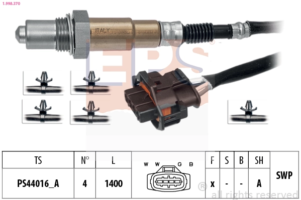 Oxygen Sensor Made in Italy - OE Equivalent 1.998.370