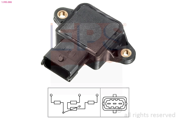Sensor, throttle position Made in Italy - OE Equivalent 1.995.086