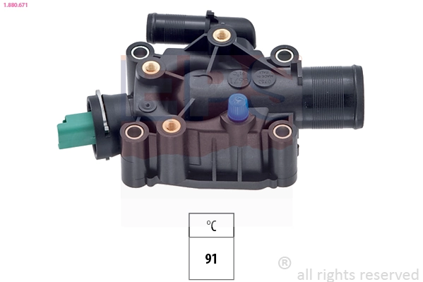 Thermostat, coolant Made in Italy - OE Equivalent 1.880.671