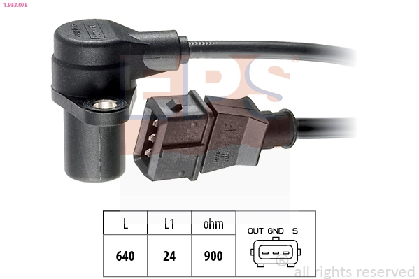 Sensor, crankshaft pulse Made in Italy - OE Equivalent 1.953.075