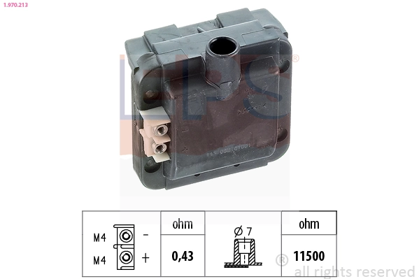 Ignition Coil Made in Italy - OE Equivalent 1.970.213