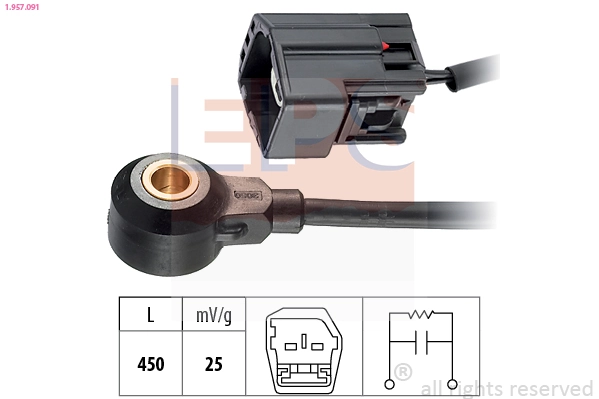 Knock Sensor Made in Italy - OE Equivalent 1.957.091