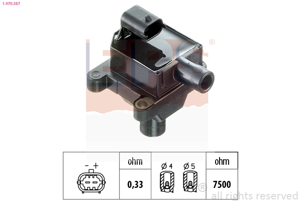 Ignition Coil Made in Italy - OE Equivalent 1.970.387