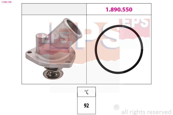Thermostat, coolant Made in Italy - OE Equivalent 1.880.196