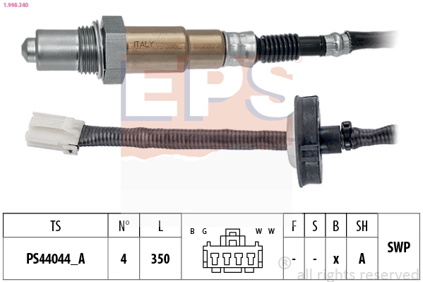 Oxygen Sensor Made in Italy - OE Equivalent 1.998.340