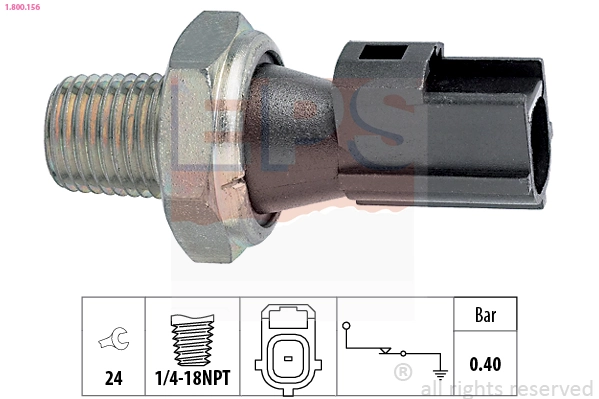 Oil Pressure Switch Made in Italy - OE Equivalent 1.800.156
