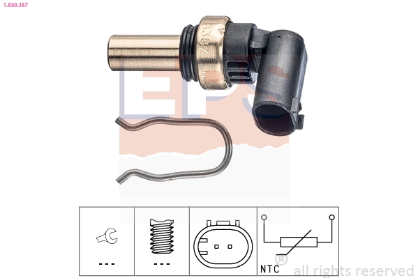 Sensor, coolant temperature Made in Italy - OE Equivalent 1.830.387