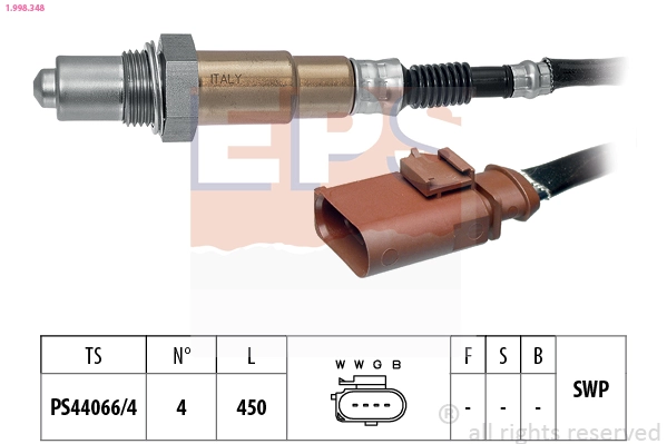 Oxygen Sensor Made in Italy - OE Equivalent 1.998.348