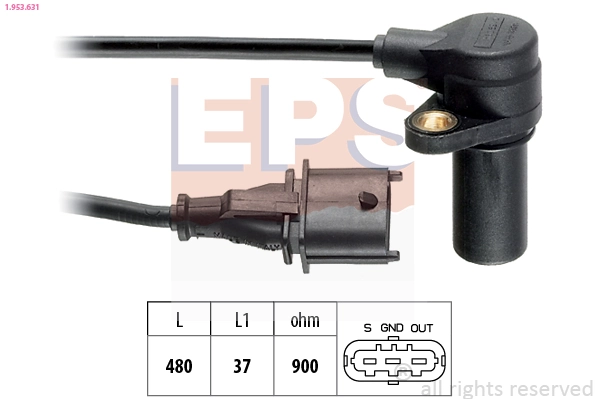Sensor, crankshaft pulse Made in Italy - OE Equivalent 1.953.631