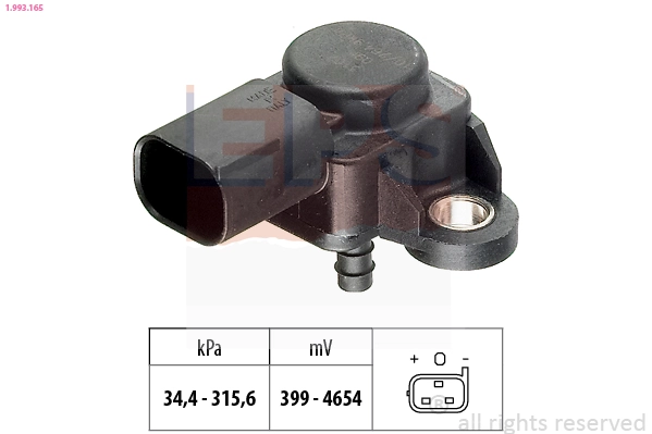 Air Pressure Sensor, altitude adaption Made in Italy - OE Equivalent 1.993.165