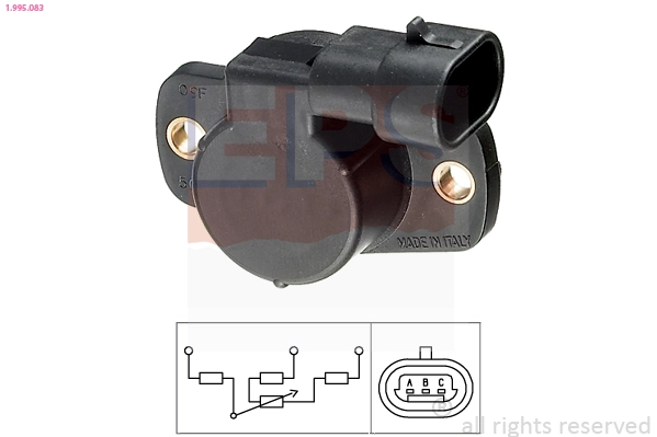 Sensor, throttle position Made in Italy - OE Equivalent 1.995.083