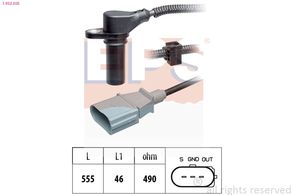 Sensor, crankshaft pulse Made in Italy - OE Equivalent 1.953.505