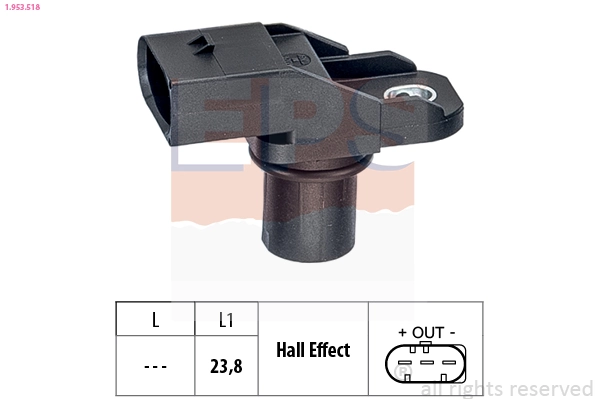 Sensor, camshaft position Made in Italy - OE Equivalent 1.953.518