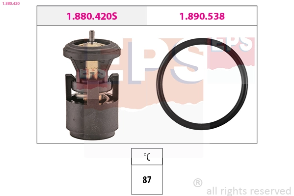 Thermostat, coolant Made in Italy - OE Equivalent 1.880.420