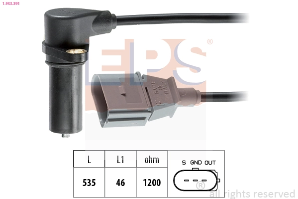 Sensor, crankshaft pulse Made in Italy - OE Equivalent 1.953.391