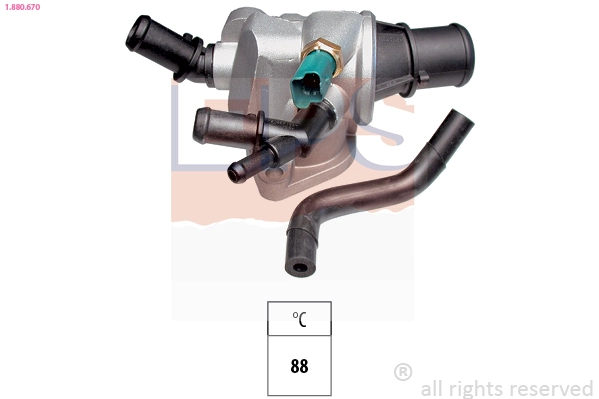 Thermostat, coolant Made in Italy - OE Equivalent 1.880.670