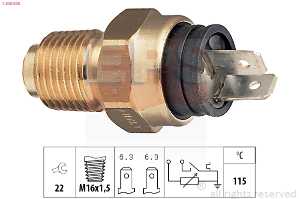 Sensor, coolant temperature Made in Italy - OE Equivalent 1.830.500