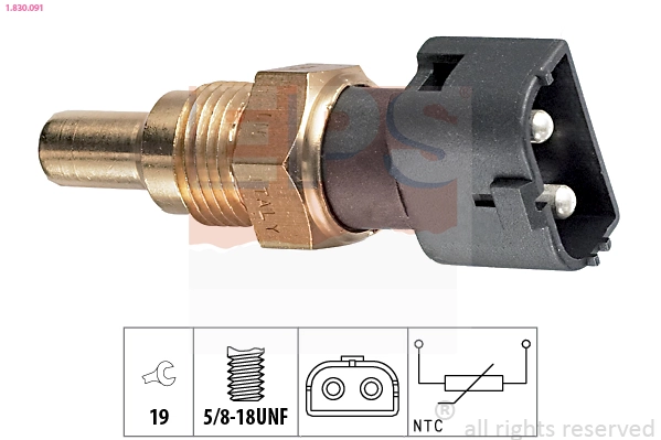 Sensor, coolant temperature Made in Italy - OE Equivalent 1.830.091