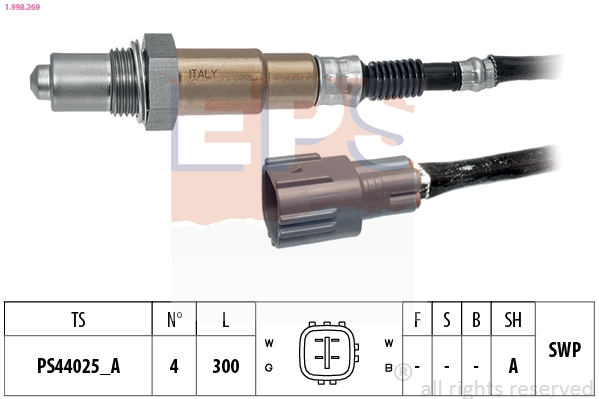 Oxygen Sensor Made in Italy - OE Equivalent 1.998.269