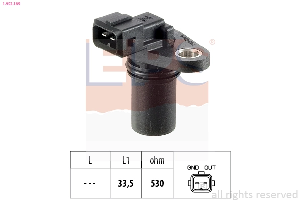 Sensor, engine speed Made in Italy - OE Equivalent 1.953.189