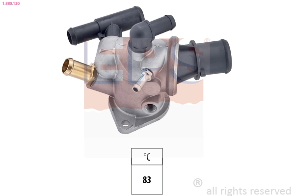 Thermostat, coolant Made in Italy - OE Equivalent 1.880.120