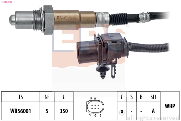 Oxygen Sensor Made in Italy - OE Equivalent 1.998.391