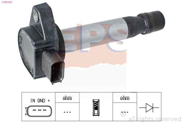 Ignition Coil Made in Italy - OE Equivalent 1.970.457