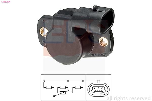 Sensor, throttle position Made in Italy - OE Equivalent 1.995.094