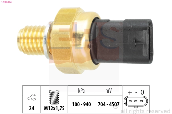 Sensor, oil pressure Made in Italy - OE Equivalent 1.980.004