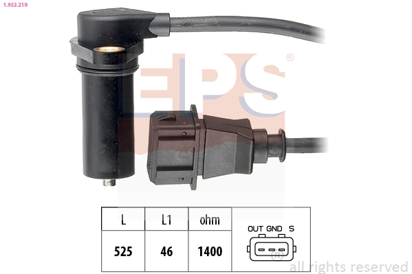 Sensor, crankshaft pulse Made in Italy - OE Equivalent 1.953.219