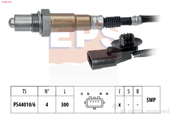 Oxygen Sensor Made in Italy - OE Equivalent 1.998.132