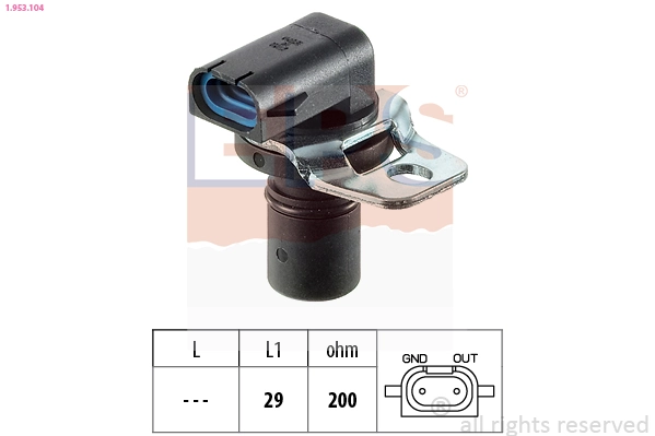 RPM Sensor, automatic transmission Made in Italy - OE Equivalent 1.953.104