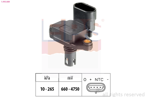 Air Pressure Sensor, altitude adaption Made in Italy - OE Equivalent 1.993.089