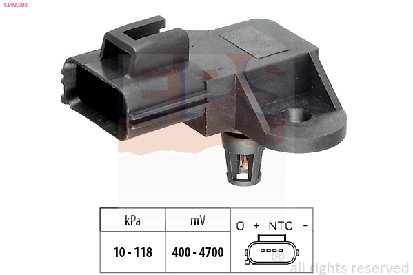 Air Pressure Sensor, altitude adaption Made in Italy - OE Equivalent 1.993.093