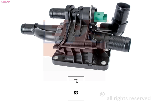 Thermostat, coolant Made in Italy - OE Equivalent 1.880.734
