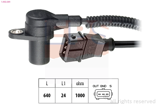 Sensor, crankshaft pulse Made in Italy - OE Equivalent 1.953.301