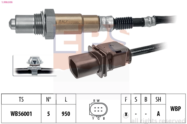 Oxygen Sensor Made in Italy - OE Equivalent 1.998.506