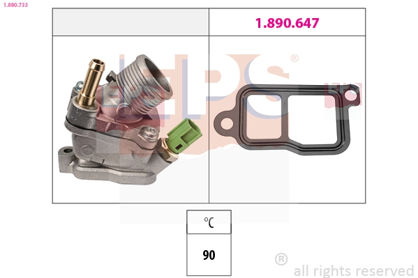 Thermostat, coolant Made in Italy - OE Equivalent 1.880.733