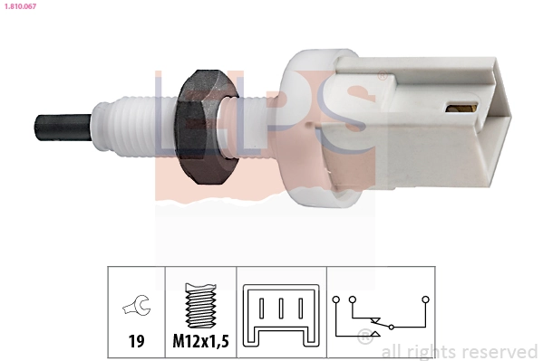 Stop Light Switch Made in Italy - OE Equivalent 1.810.067