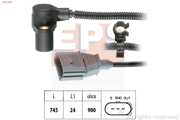 Sensor, crankshaft pulse Made in Italy - OE Equivalent 1.953.267