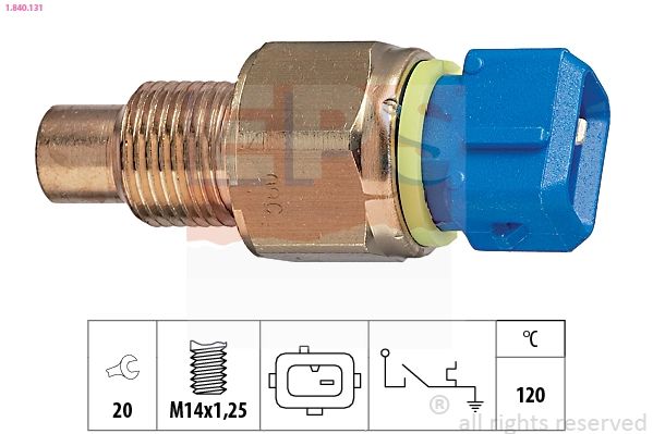 Temperature Switch, coolant warning lamp Made in Italy - OE Equivalent 1.840.131