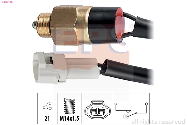 Switch, reverse light Made in Italy - OE Equivalent 1.860.120