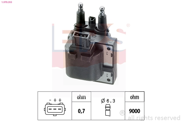 Ignition Coil Made in Italy - OE Equivalent 1.970.355