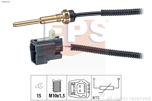 Sensor, coolant temperature Made in Italy - OE Equivalent 1.830.331