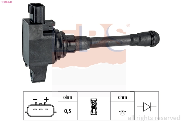 Ignition Coil Made in Italy - OE Equivalent 1.970.643